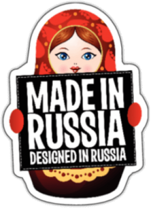 Abtibilduri pentru automobil "MADE IN RUSSIA"