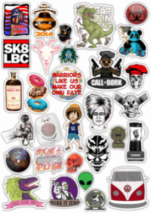 Autocolante auto "Stickerbomb/ Вариант 54"