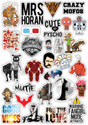 Стикеры на автомобиль "Stickerbomb/ Вариант 27"