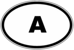 Стикеры на авто "A - Австрия"
