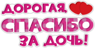 Наклейки на автомобиль "Спасибо за дочь"