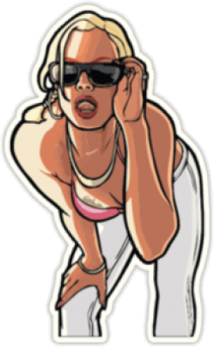 Стикеры на авто "San-Andreas Girl"
