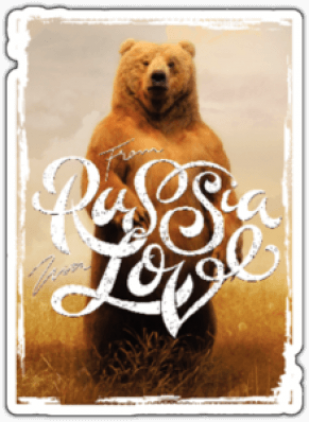 Abtibilduri auto "Medved&#39; from Russia with love"