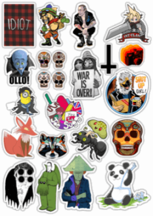 Наклейки на авто "Stickerbomb/ Вариант 15"