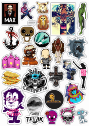 Abtibilduri pentru automobil "Stickerbomb/ Вариант 50"