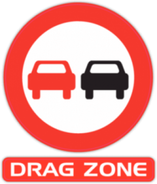 Автомобильные наклейки "Drag Zone"