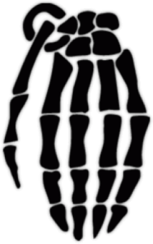 Autocolante pentru automobil "Skeleton grenade"