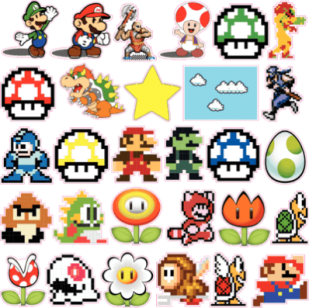 Autocolante pentru auto "Mario Марио stickerbomb"