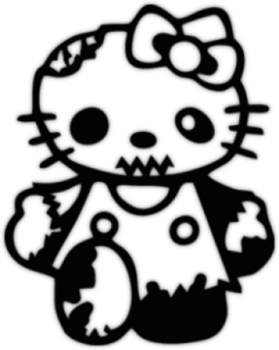 Стикеры на авто "Hello Kitty Zombie 2"
