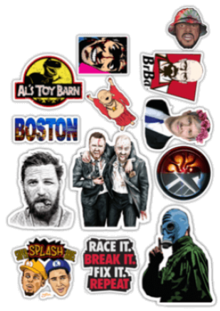 Стикеры на машину "Stickerbomb/ Вариант 8"