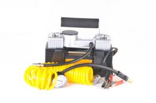 Компрессор 12V 10Атм 60л/мин 2-х поршневый клеммы шланг 5м.
