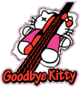 Стикеры на машину "Goodbye Kitty 2"