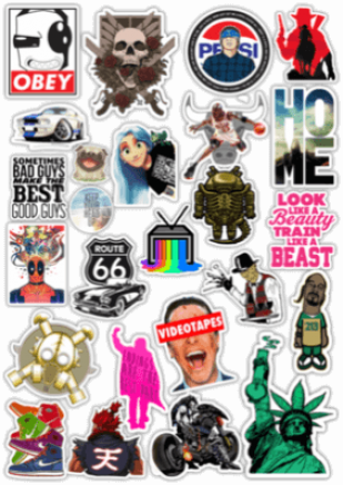 Наклейки на авто "Stickerbomb/ Вариант 23"