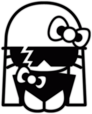 Стикеры на машину "Hello Kitty Lady Ga Ga"