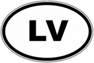 Автонаклейки "LV - Латвия"