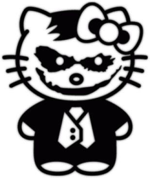 Стикеры на авто "Hello Kitty Joker"