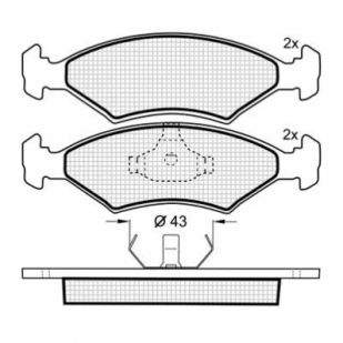 ТОРМОЗНЫЕ КОЛОДКИ DBS2030 SP108 T4017 FORD ESCORT FIESTA ORION SIERRA ПЕР.