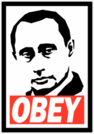 Abtibilduri pentru automobil "Putin Obey"