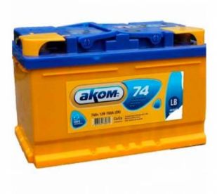 AUTO АКОМ 6СТ-74 ЕВРО VL EURO P+(700 A)