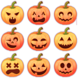 Стикеры на автомобиль "Тыквы - Набор"