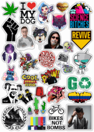 Автонаклейки "Stickerbomb/ Вариант 28"