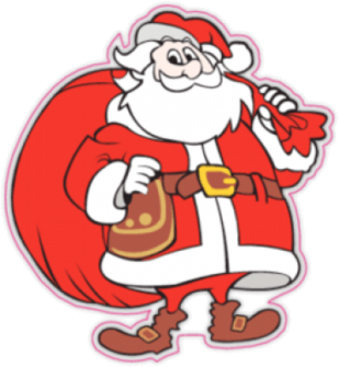 Стикеры на авто "Дед мороз 4"