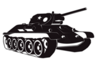 Стикеры для автомобиля "Танк Т-34"