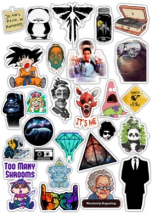 Abtibilduri pentru automobil "Stickerbomb/ Вариант 44"