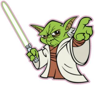 Стикеры на машину "Мастер Йода"