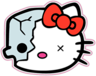 Наклейки на машину "Hello Kitty Terminator"
