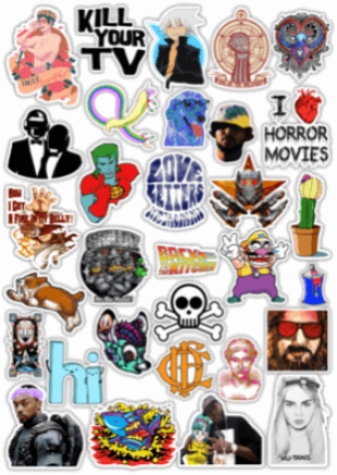 Наклейки на машину "Stickerbomb/ Вариант 31"