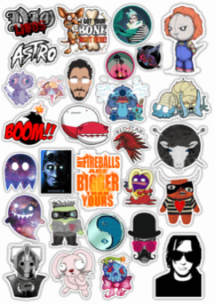 Стикеры на автомобиль "Stickerbomb/ Вариант 53"