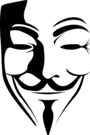 Стикеры на авто "Маска Гая Фокса 2 "