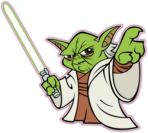 Стикеры на машину "Мастер Йода"