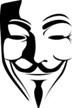 Стикеры на авто "Маска Гая Фокса 2 "